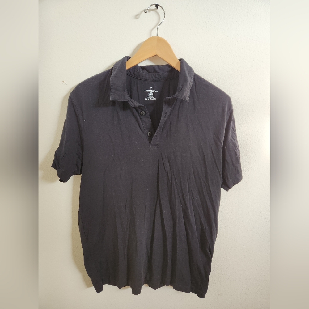 Fabletics Men's Training Day Polo Short Sleeve‎ Black Large